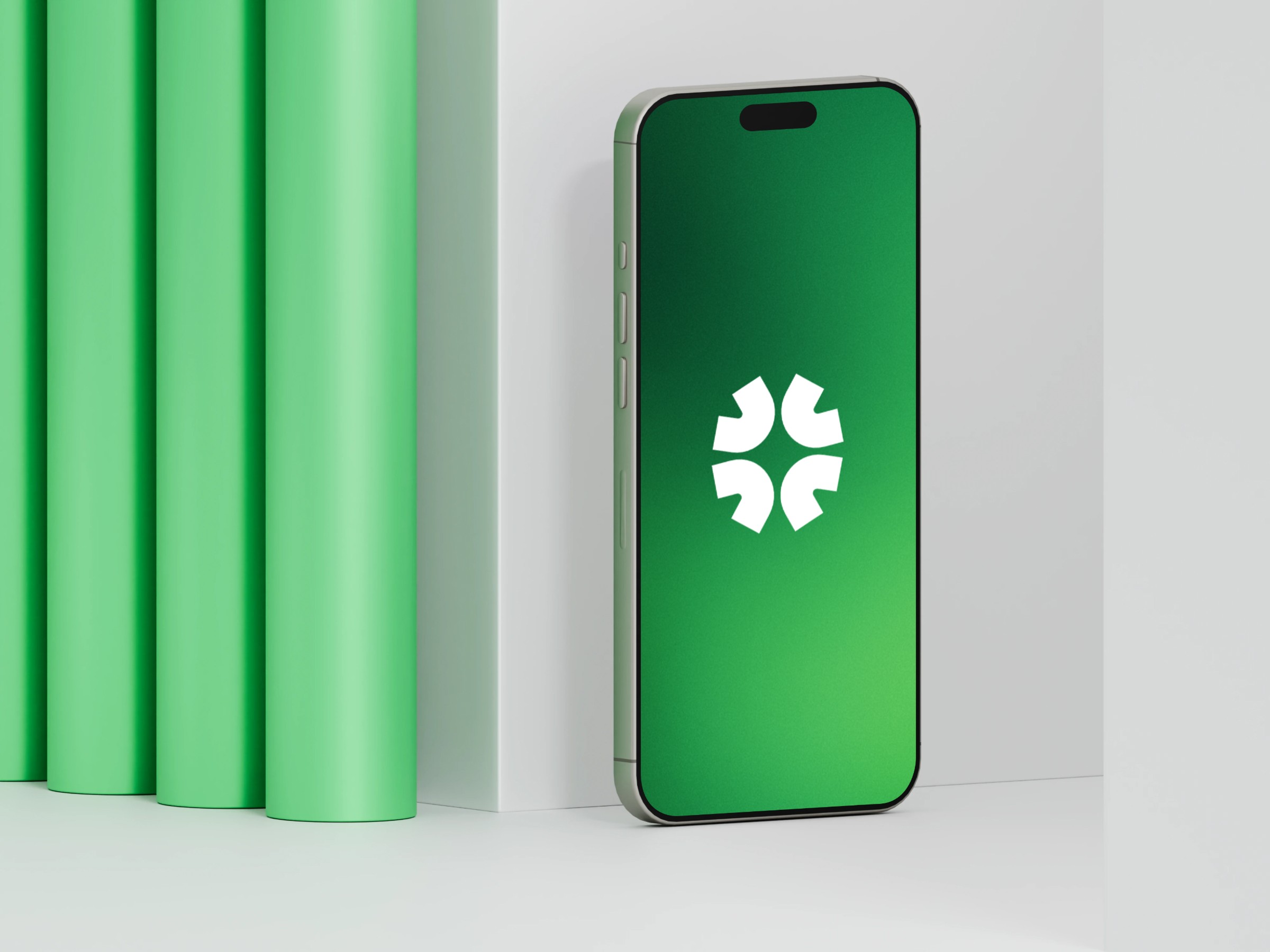 Phone showing Bloomy UI