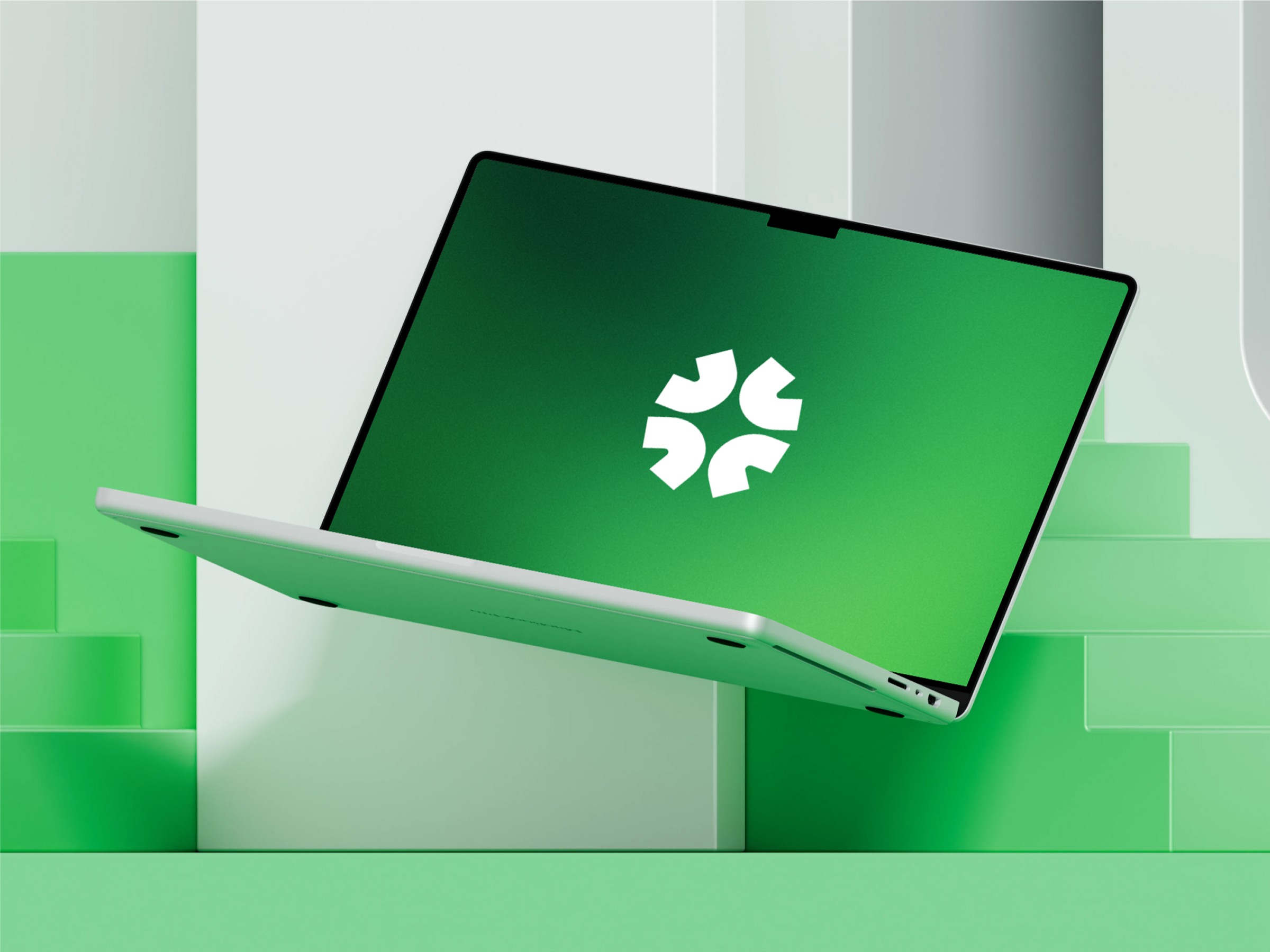 Laptop showing Bloomy UI