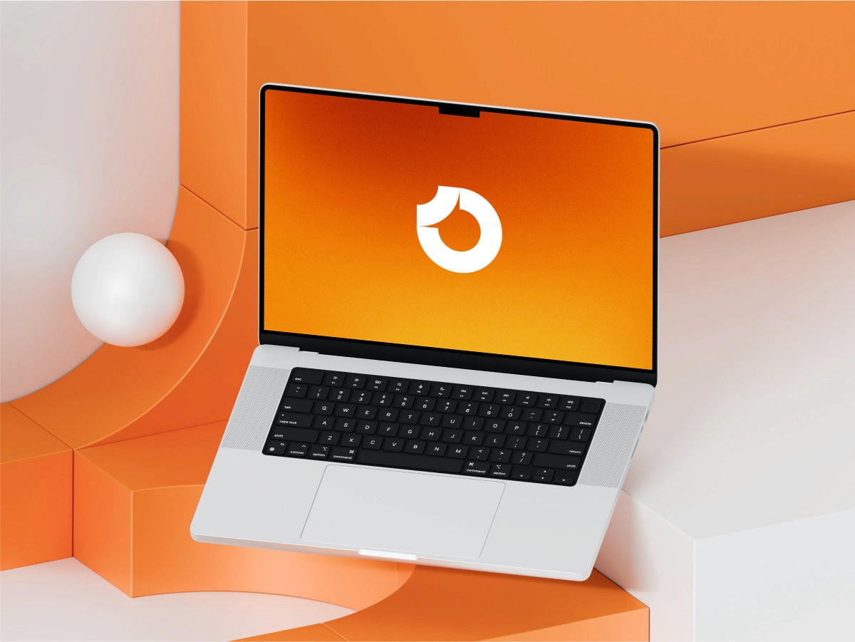 Laptop showing Orbit UI