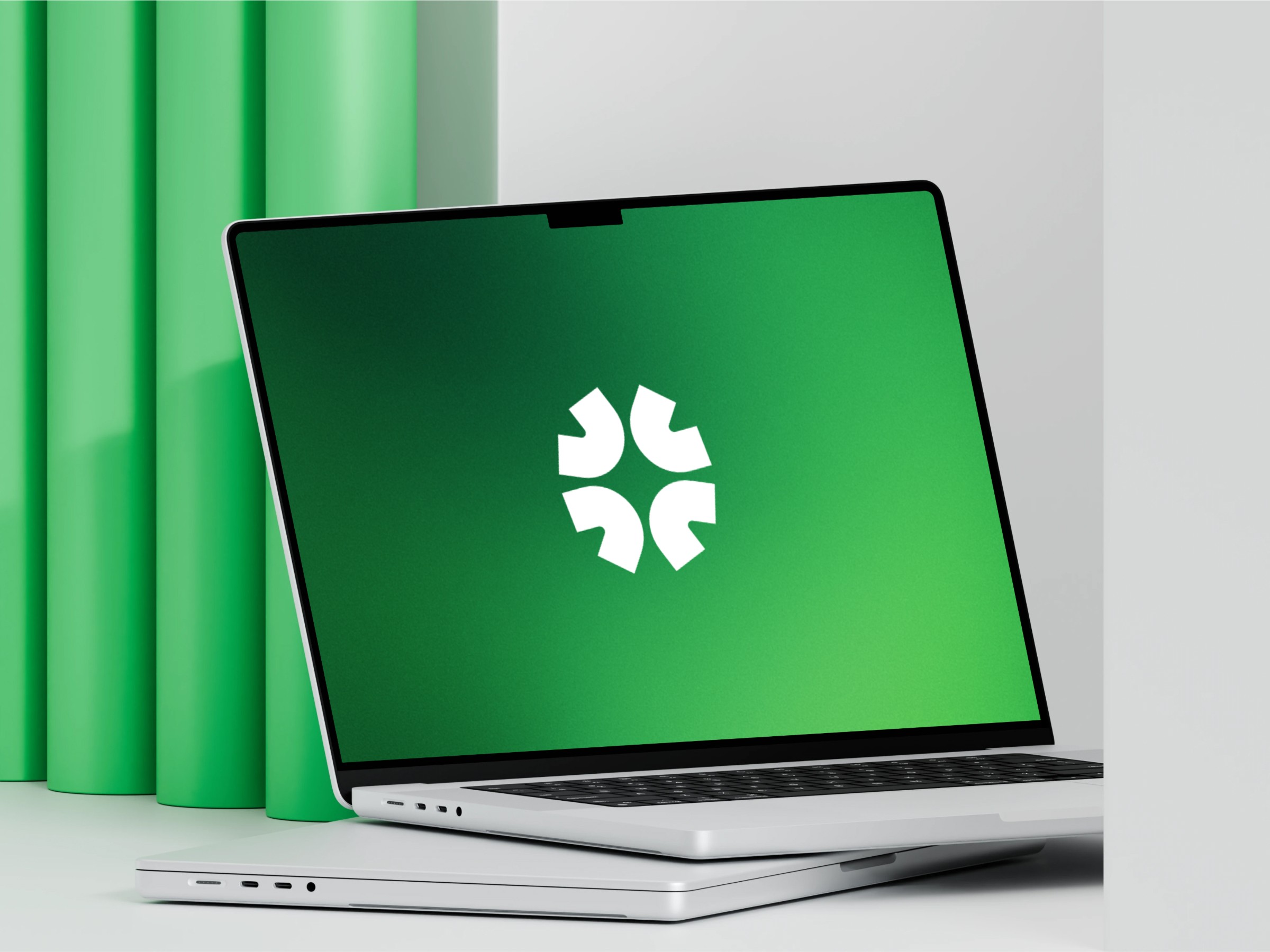 Laptop showing Bloomy UI